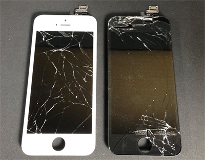 iPhone5フロントパネル（ガラス）の画面ひび割れ交換修理｜iPhone修理